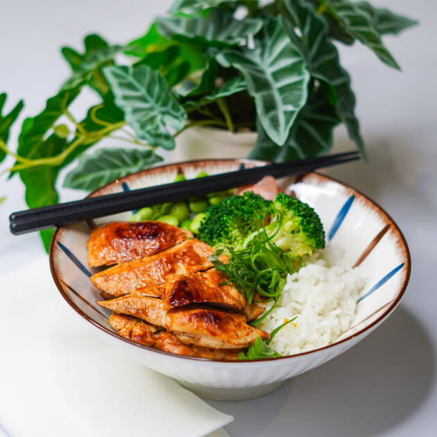 Teriyaki Chicken with Vegetables and Rice